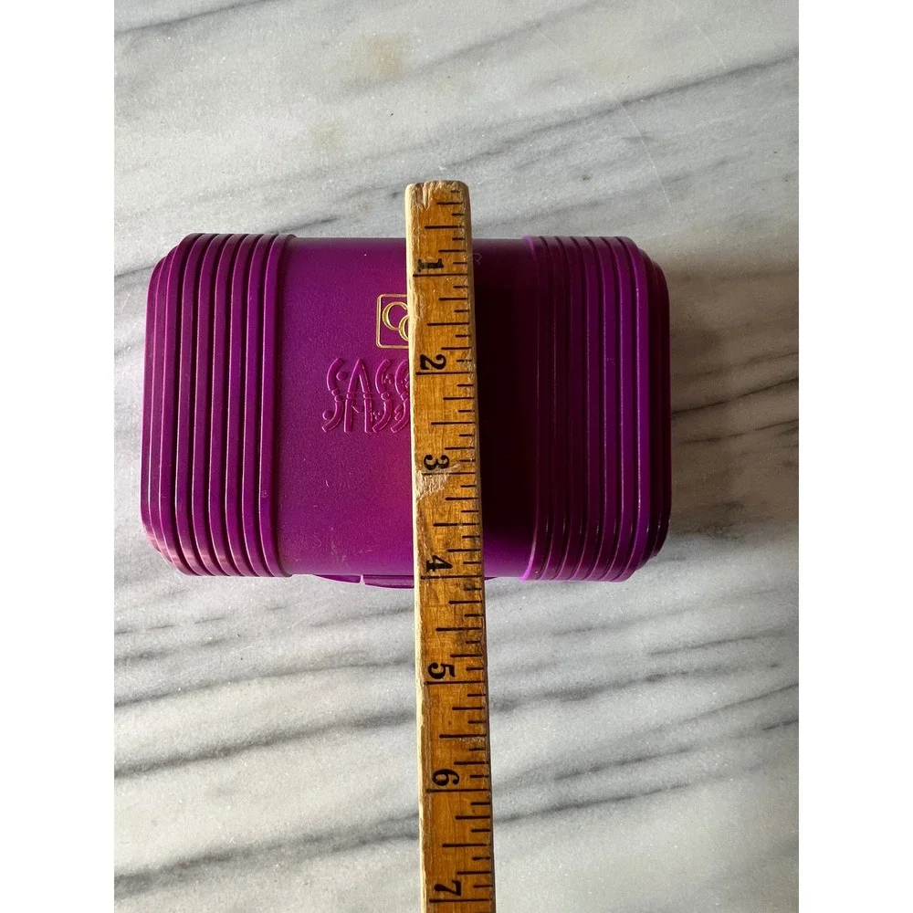 VTG 90s Sassaby‎ Model 110 Purple Compact Case Mirror Makeup Organizer USA